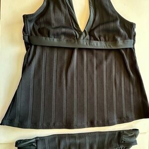 Athena Black Key Hole Neckline swimsuit